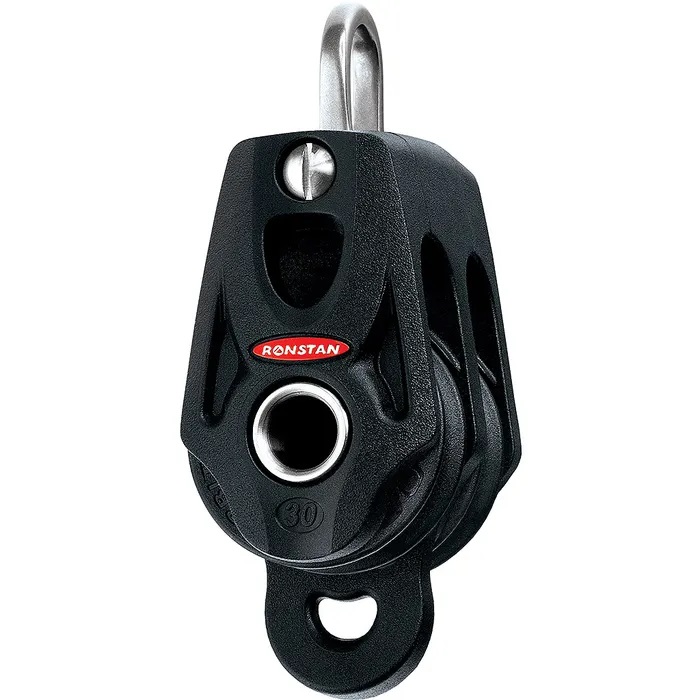 Ronstan RF35212 30mm ball bearing Double pulley with becket - Click Image to Close